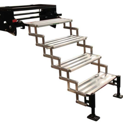 Torklift GlowStep Revolution 27.5"W x 8"D x 7.5"R Aluminum Silver 4 Entry Steps • A8004
