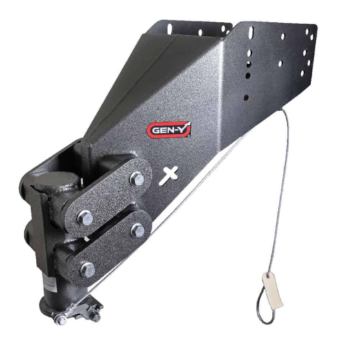 Gen-Y Hitch Executive 30.000 lb Towing 6.500 lb 5th Wheel King Pin Box with Auto Latch Coupler & Cable • GH-8075AL