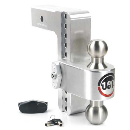 Weigh Safe Turnover Ball 8in Drop Hitch with 2.5in Shank 8k/14.5k GTWR with Dual Pin Lock • LTB8-2.5