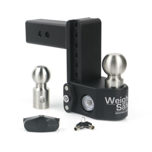 Weigh Safe Adjustable 6" Drop Steel with Stainless Steel Balls Ball Mount with Built-in Scale for 2-1/2" Receivers • SWS6-2.5