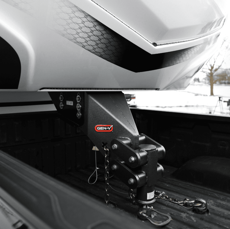 Gen-Y Hitch Executive 30.000 lb Towing 6.500 lb 5th Wheel King Pin Box with Auto Latch Coupler & Cable • GH-8075AL - Image 3