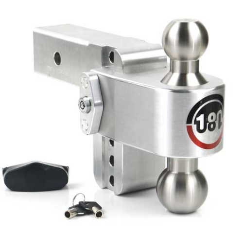 Weigh Safe 180 Degree Turnover Ball 4" Drop Hitch with 2" Shank Includes Stainless Steel 2"X 2-5/16" Combo Ball • LTB4-2
