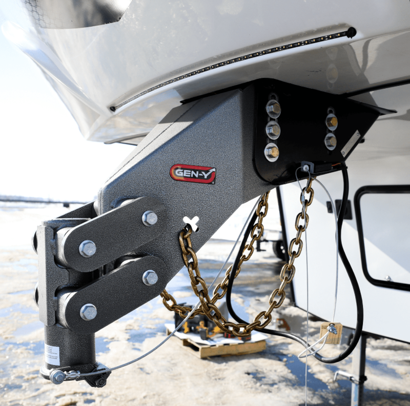 Gen-Y Hitch Executive 30.000 lb Towing 6.500 lb 5th Wheel King Pin Box with Auto Latch Coupler & Cable • GH-8075AL - Image 2