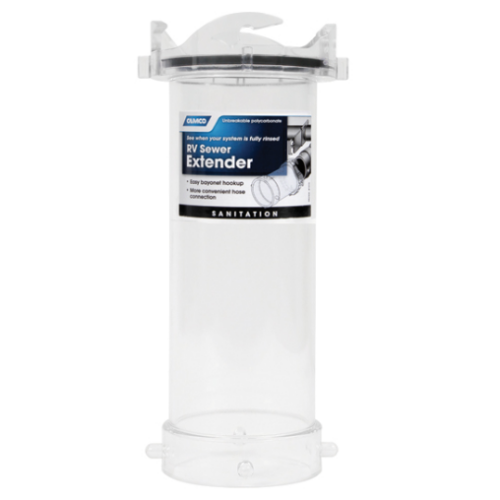 Camco Clear Sewer Hose Extender - 9" Straight Adapter • 39592