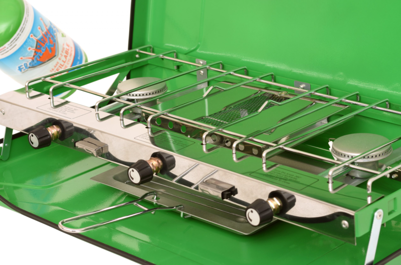 Flame King Portable 3 Burner Propane Gas Camping Stove w/Toast Tray • YSNBBQ-136 - Image 2
