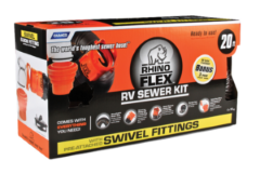 Camco RhinoFLEX 20' Black Sewer Hose Kit • 39741