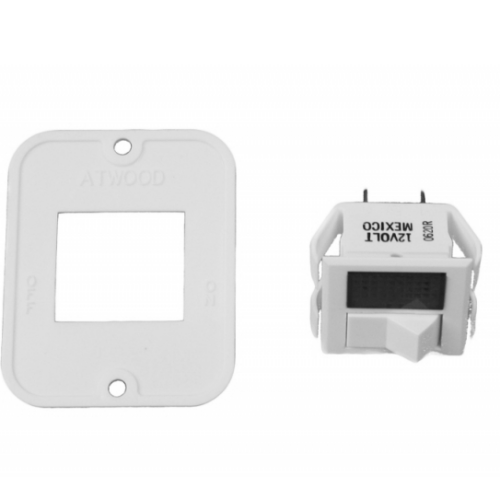 Dometic 12V White Single Water Heater Switch for Atwood Electronic Ignition Models • 91859