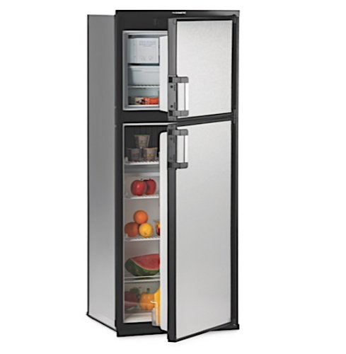 Dometic Americana Plus DM 2882 Refrigerator 8 Cubic Feet • Right Hinged • Gray With Black Frame • DM2882RB1