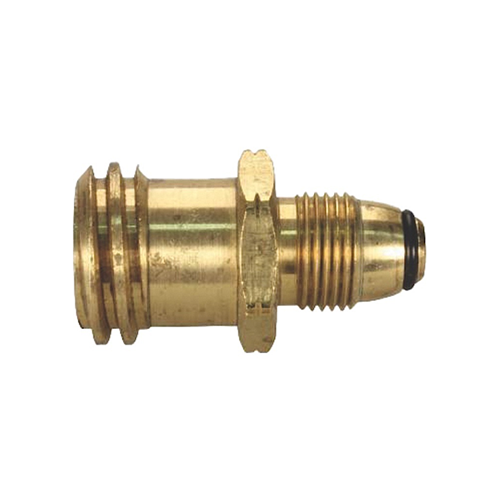 JR Products Brass LP Gas Fitting (Female Quick Connect to Male Prest-O-Lite) • 07-30125