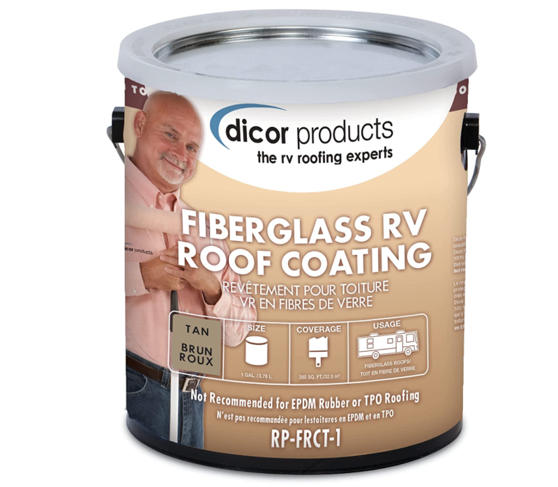 Dicor Fiberglass RV Roof Coating 1 Gallon RP FRC 1 RV PARTS DEPOT   800 16 135229 