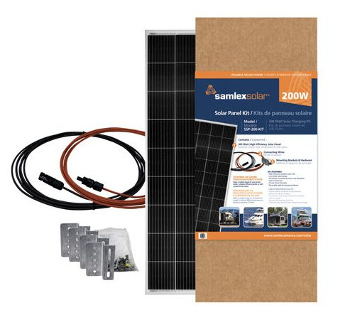 Samlex America Solar Panel Expansion Kit, 200 Watts with Cables, Connectors And Mounting Brackets • SSP-200-KIT