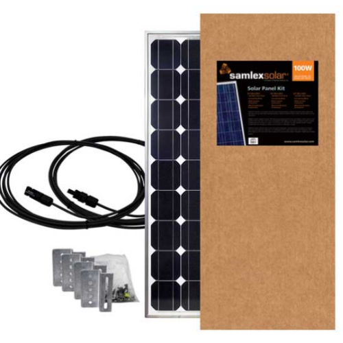 Samlex Solar Panel Kit 100 Watts With Cables and Brackets • SSP-100-KIT
