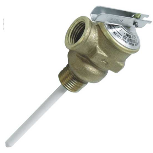 Camco T&P Valve 1 / 2" - w / 4" Probe Coated, 150psi (BULK) • 10421