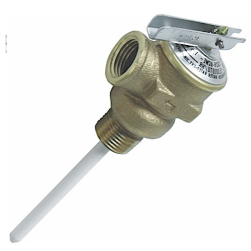 Camco T&P Valve 1/2" With 4" Probe Coated, 150psi • 10423