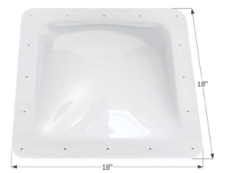 Icon Technologies RV Skylight 14" x 14" - Translucent White • 01817