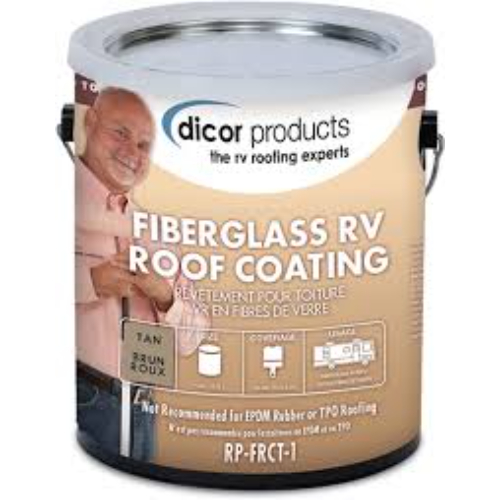 Dicor 1 Gallon Fiberglass RV Roof Coating Tan • RP-FRCT-1
