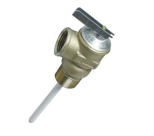 Camco T P Valve 3/4" w/ 4i" Probe Coated, 150 PSI • 10473