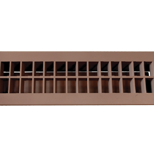 RV Designer 3.5" x 12" Tan Plastic Floor Register w/ Damper • H860