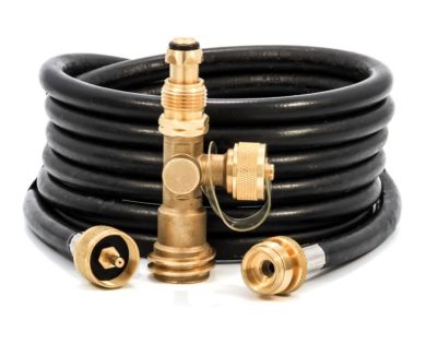 Camco Brass Tee with 3 ports, 12' Hose • 59103