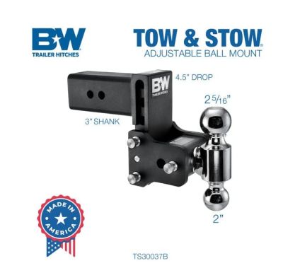 Draw-Tite Trailer Hitch Ball Mount, 10,000 lbs. Capacity, Fits 2 in. Receiver, 4 in. Drop • 40202 - Image 2