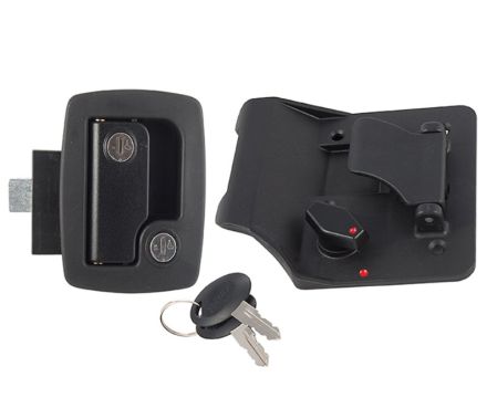 Bauer RV Entry Door Lock With Keys - Black • 013-520