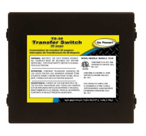 Go Power 30 Amp Transfer Switch • 64403