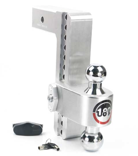 Weigh Safe 180 Turnover Ball 10" Drop Hitch with 2.5" Shank & Chrome Plated 2 & 2-5/16" Ball • CTB10-2.5