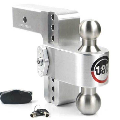 Weigh Safe 180 Degree Turnover Ball 6" Drop Hitch with 2.5" Shank Includes Stainless Steel 2"X 2-5/16" Combo Ball • LTB6-2.5