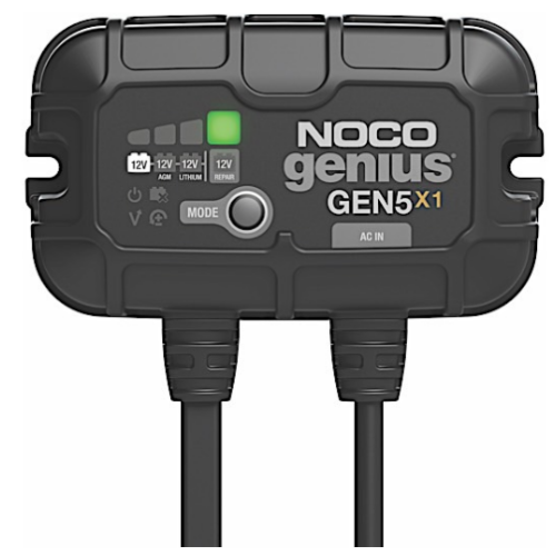 Noco 1-Bank, 5-Amp On-Board Battery Charger, Battery Maintainer, and Battery Desulfator • GEN5X1