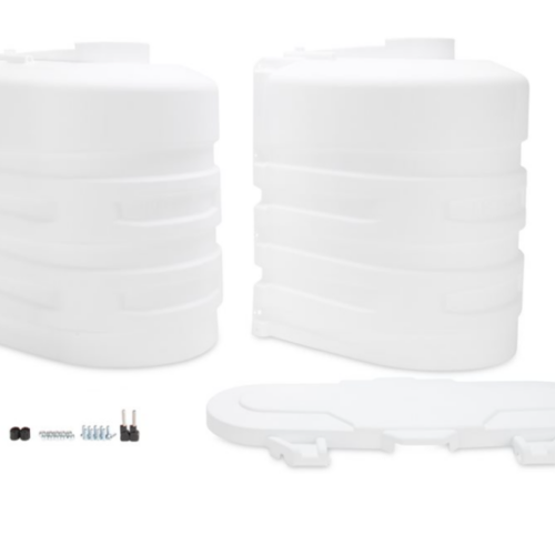 Camco Double RV Propane Tank Cover, 20 lb., White • 50503