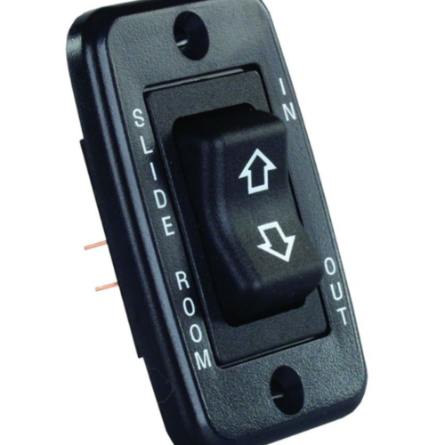 JR Products Low Profile Single Slide-Out Switch, Black • 12355