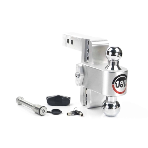 Weigh Safe 180 Turnover Ball 6" Drop Hitch with 2" Shank & Chrome Plated 2 & 2-5/16" Ball Keyed Alike • CTB6-2-KA