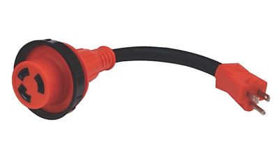 Valterra Mighty Cord 15AM-30AF Detachable Adapter Cord, 12", Red • A10-1530DVP