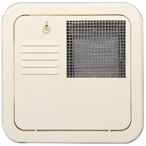 Suburban Steel Flush Mount RV Water Heater Access Door, 4 or 6 Gallon, Colonial White • 6255ACW