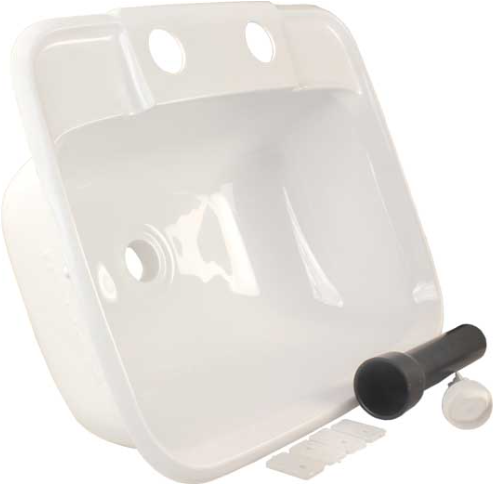 JR Products Molded Plastic Lavatory Sink - White • 95351