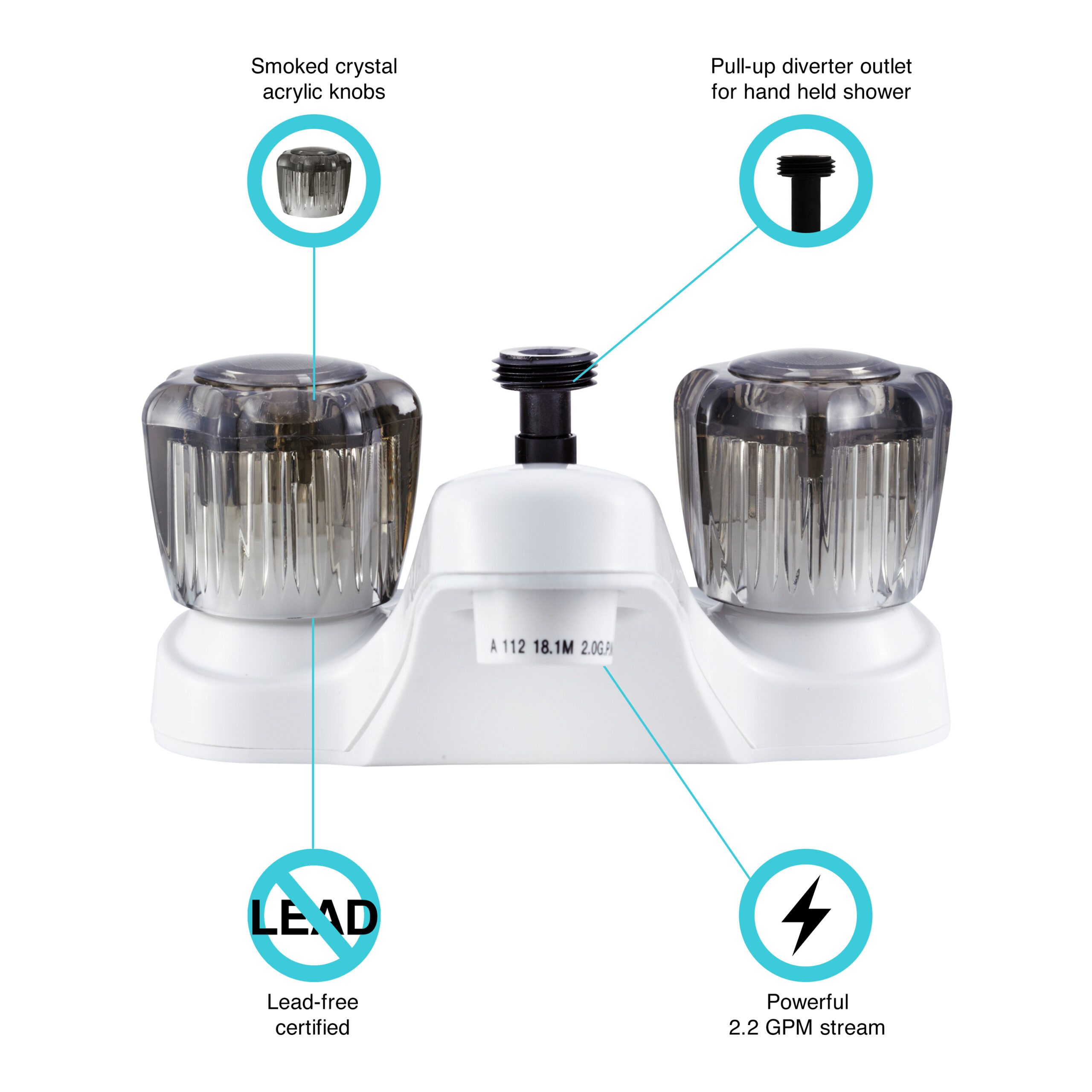 Dura Faucet Df-Pl720s-Wt Faucet - Image 5