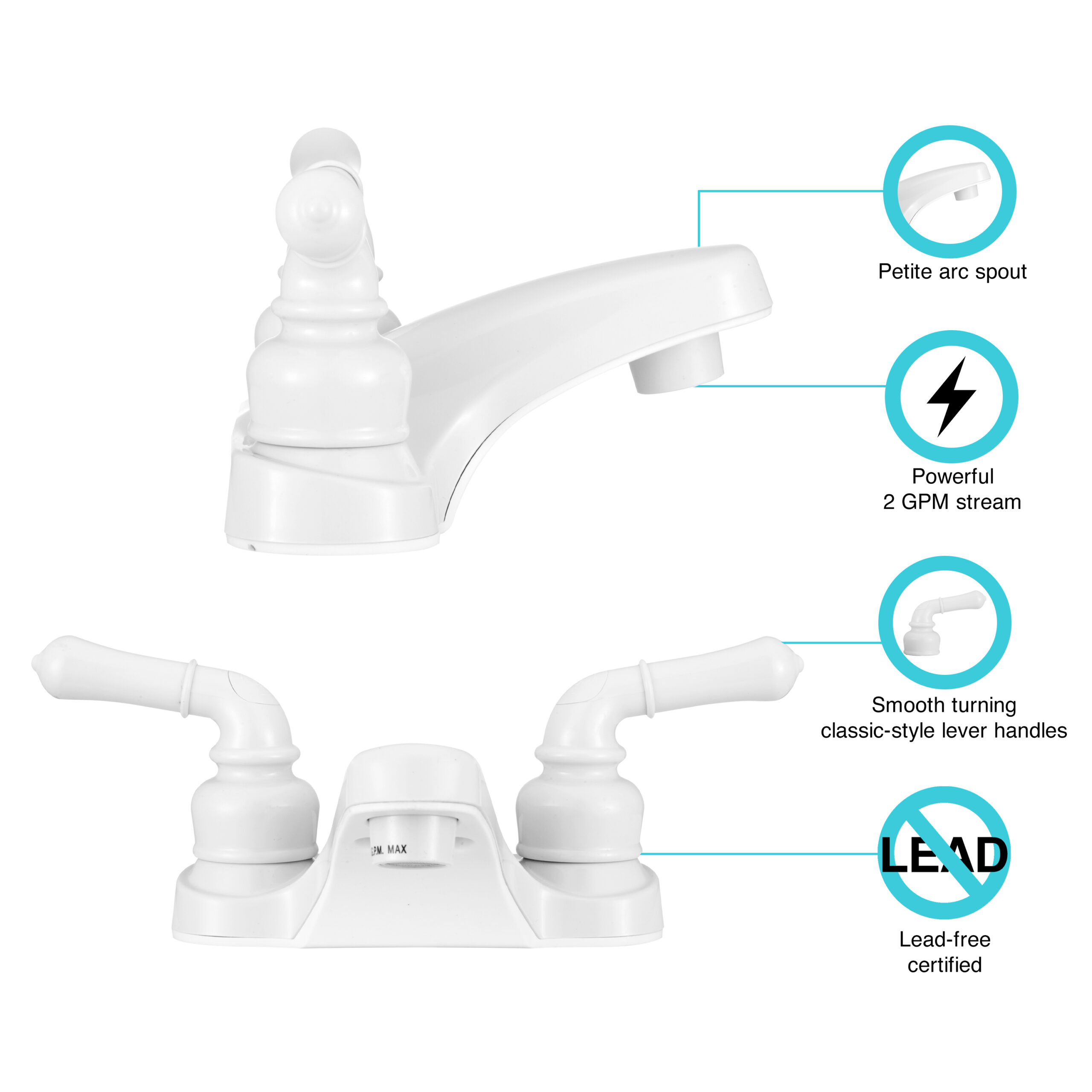 Dura Faucet Df-Pl700c-Wt Faucet - Image 6