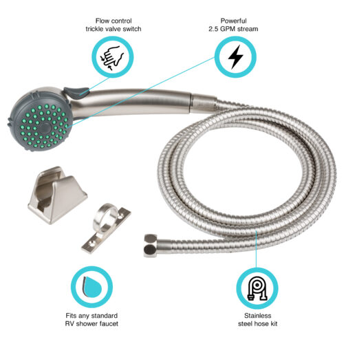 Dura Faucet Df-Sa400k-Sn Shower Head