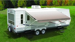 Carefree RV EA166D00 RV Patio Electric/ Manual Awning , Silver Shale Fade