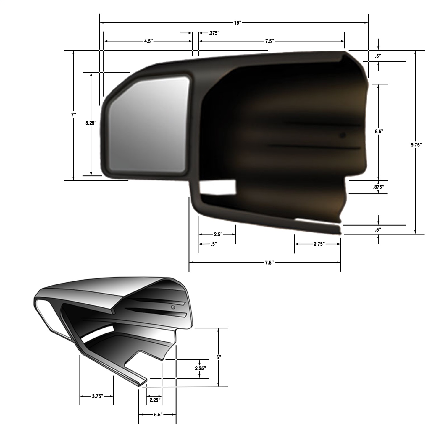 Cipa Usa 11550 Exterior Towing Mirror - Image 3