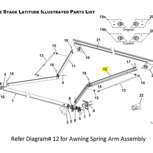 Carefree RV R001787-005 Electric Awning Arm