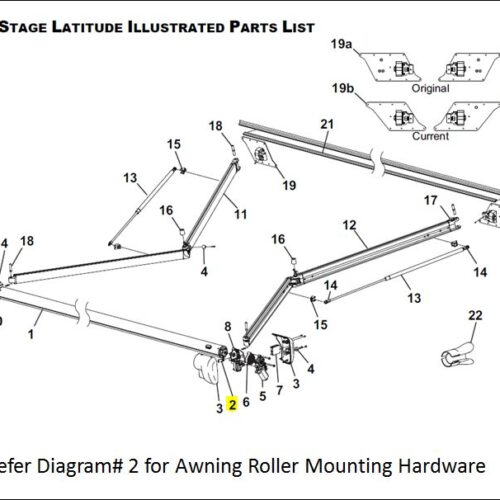 Carefree Rv R001848 Awning Roller Mounting Hardware