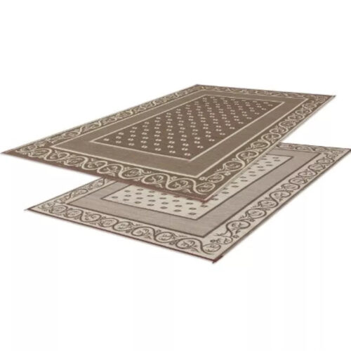 Faulkner | Reversible Vineyard RV Patio Mat | Beige | 49599 | 8' x 16'