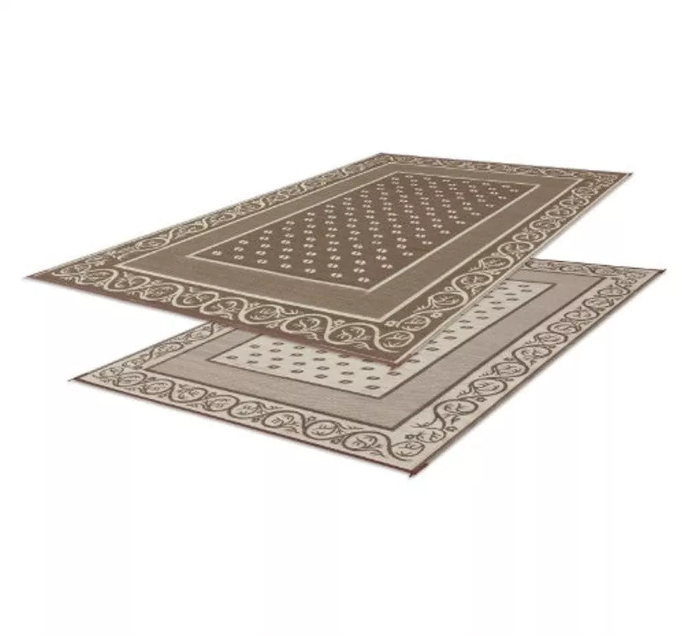 Faulkner | Reversible Vineyard RV Patio Mat | Beige | 49599 | 8' x 16'