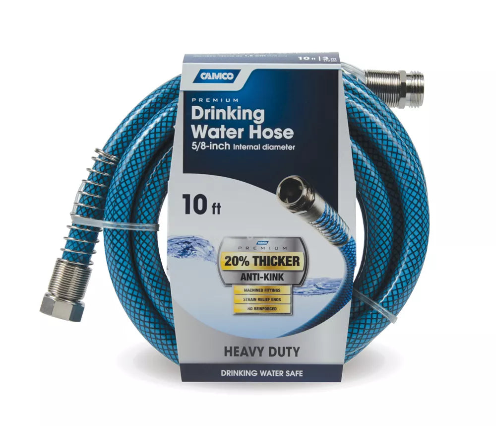 Camco | TastePURE Premium Drinking Water Hose with 2 Springs | 22823 | Fresh Water | 10'