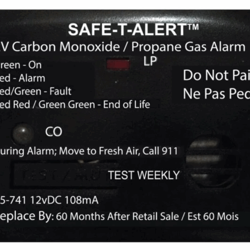 MTI Industries | Mini Dual LP/CO Alarm | Surface Mount | 25-741-BL | Black