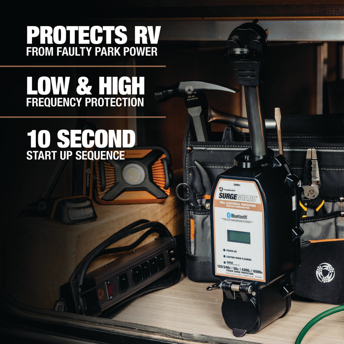 Southwire | 50 Amp Surge Protector | 34951 | Bluetooth | Compatible with Wireless LCD Display - Image 5