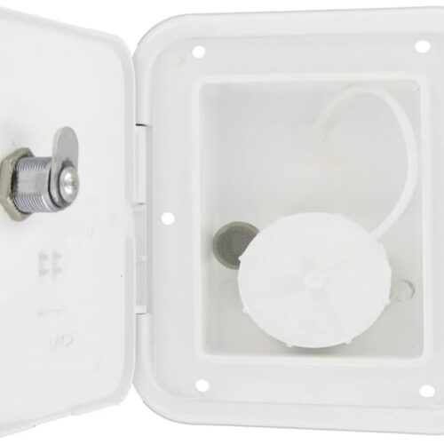 Valterra | Gravity/City Water Inlet Hatch | A01-2002VP | Metal | White | Lockable