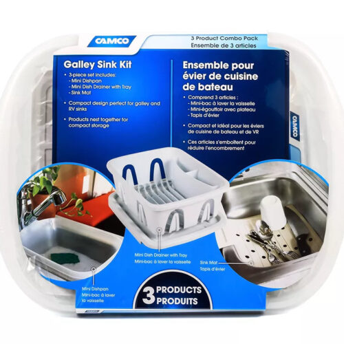 Camco | RV Sink Kit with Dish Drainer | 43517 | White