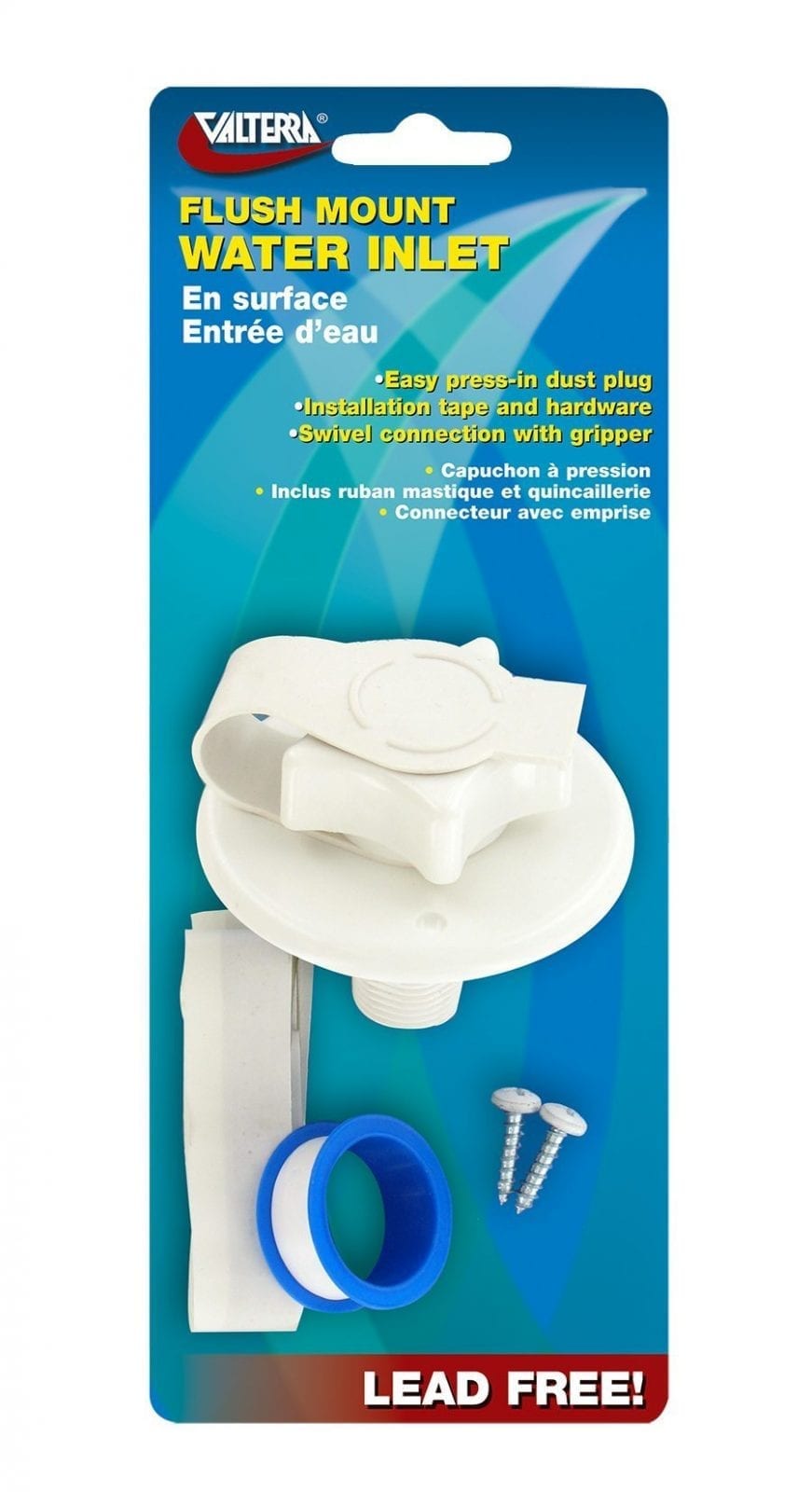 Valterra | City Water Inlet - 2-3/4" - Flange - MPT | A01-0168VP | White - Image 2